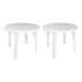 Conjunto com 2 Mesas Plásticas Redondas Penélope Branco