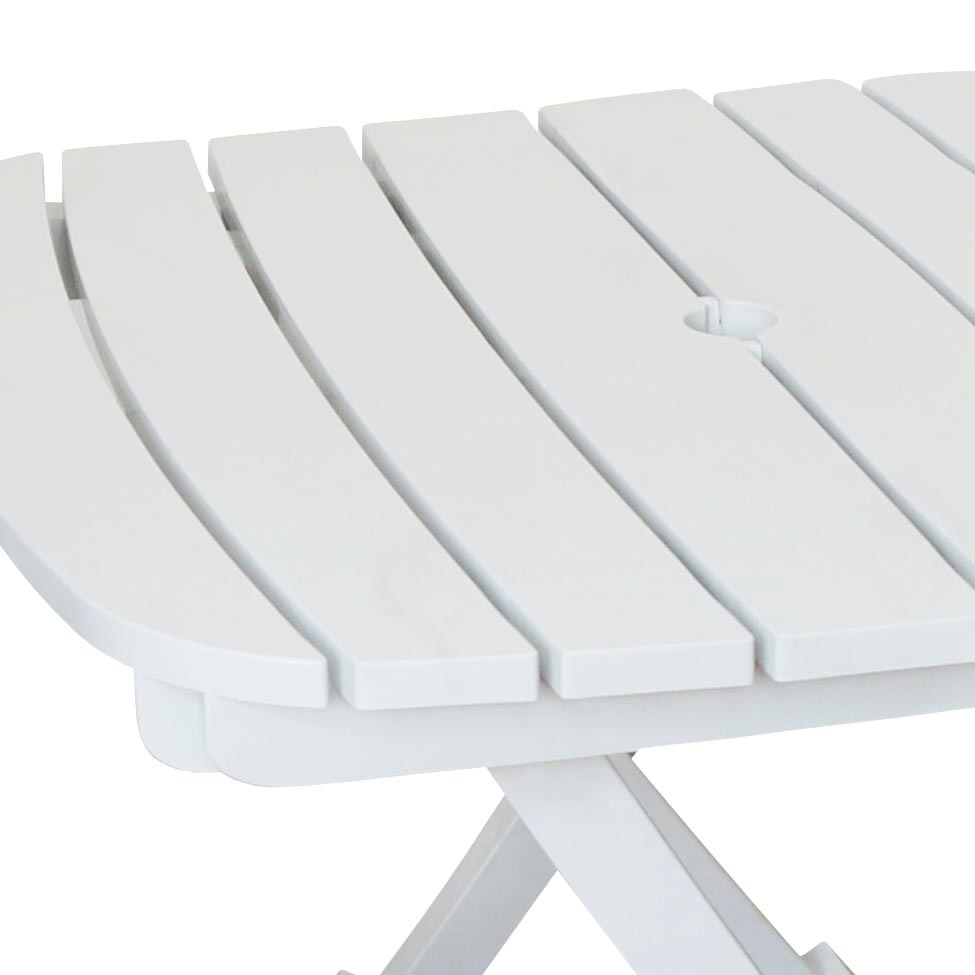 Conjunto com 2 Mesas para Área Externa Retangulares Mobiliario Branco