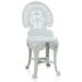 Conjunto de Mesa de Plástico Redonda 70cm e 2 Cadeiras Colonial Branco