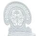 Conjunto de Mesa de Plástico Redonda 70cm e 2 Cadeiras Colonial Branco