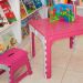 Mesa de Plástico Dobrável Infantil Turminha Rosa