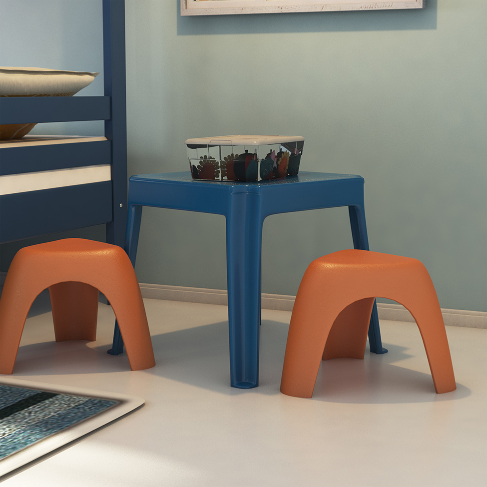 Mesa de Plástico Infantil Azul