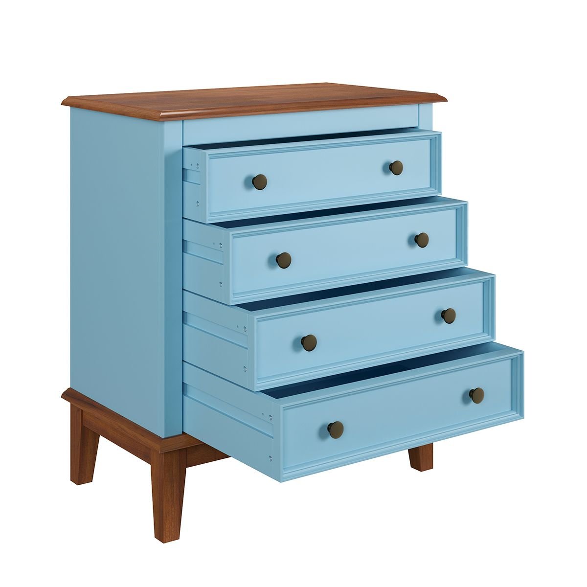 Cômoda 4 Gavetas  - AZUL
