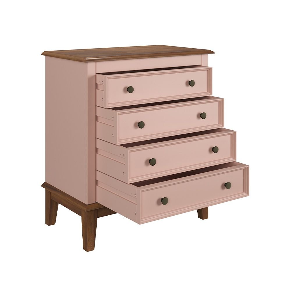 Cômoda 4 Gavetas  - Rosa