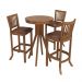Conjunto Mesa Bistrô com 3 Banquetas Sevilha Amêndoa