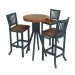 Conjunto Mesa Bistrô com 3 Banquetas Sevilha Azul Petróleo