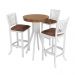 Conjunto Mesa Bistrô com 3 Banquetas Sevilha Branco