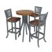 Conjunto Mesa Bistrô com 3 Banquetas Sevilha Cinza