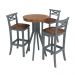Conjunto Mesa Bistrô com 3 Banquetas Valência Cinza