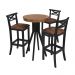Conjunto Mesa Bistrô com 3 Banquetas Valência Preto