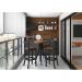 Conjunto Mesa Bistrô com 3 Banquetas Valência Preto