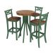 Conjunto Mesa Bistrô com 3 Banquetas Valência Verde