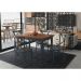 Conjunto Sala de Jantar e Cozinha Com 4 Cadeiras X Madeira Maciça Azul Petróleo