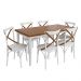Conjunto Sala de Jantar e Cozinha Com 6 Cadeiras X Madeira Maciça Branco