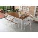 Conjunto Sala de Jantar e Cozinha Com 6 Cadeiras X Madeira Maciça Branco