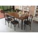 Conjunto Sala de Jantar e Cozinha Com 6 Cadeiras X Madeira Maciça Preto