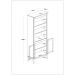 Estante de Madeira Maciça 2 Portas Off White - Fundo Amêndoa