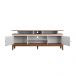Rack de Madeira Maciça com 2P Base Elevada Branco