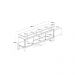 Rack de Madeira Maciça com 2P Base Elevada Branco