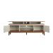 Rack de Madeira Maciça com 2P Base Elevada Off White