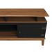 Rack de Madeira Maciça com 2P Base Elevada Preto
