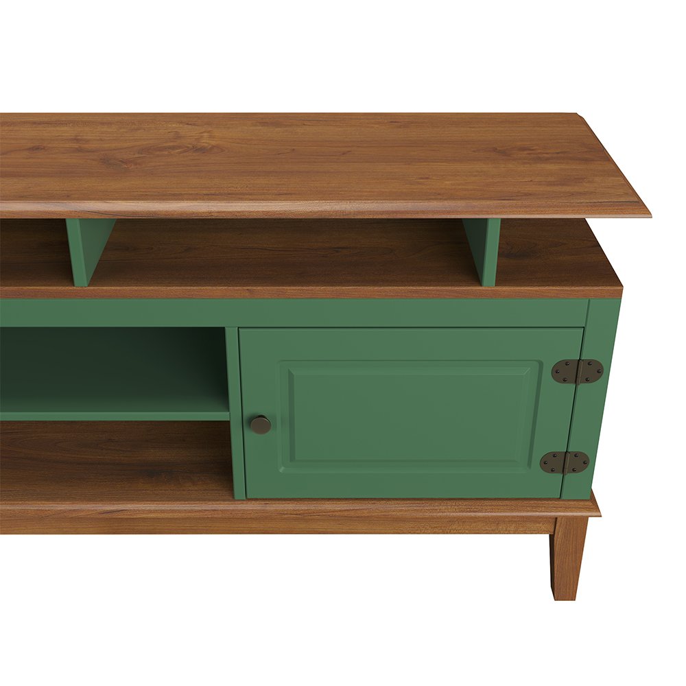 Rack de Madeira Maciça com 2P Base Elevada Verde