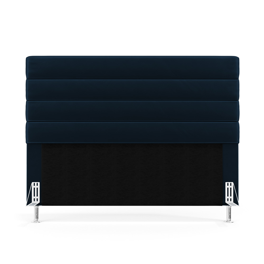 Cabeceira Atlas 140 para Cama de Casal N-025 Veludo Azul Marinho Aradecor