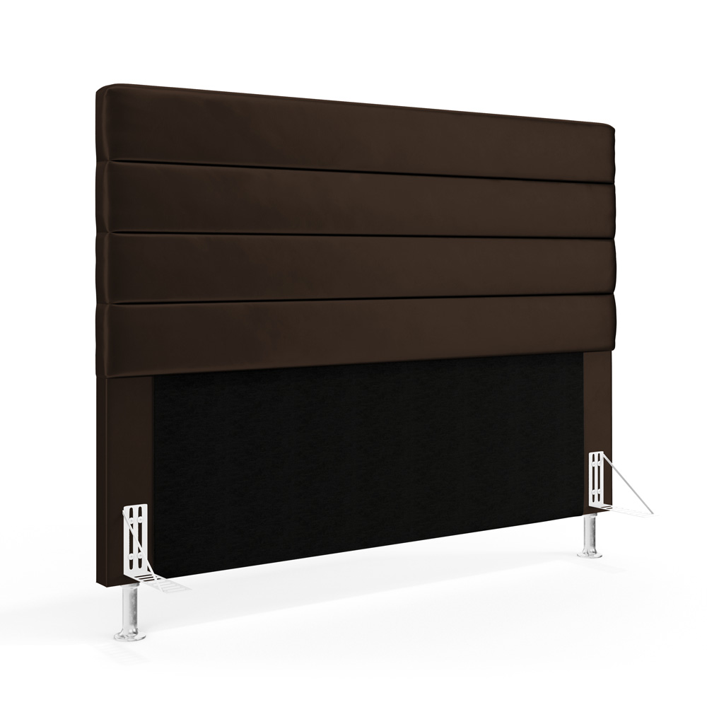 Cabeceira Atlas 140 para Cama de Casal N-027 Veludo Marrom Chocolate Aradecor