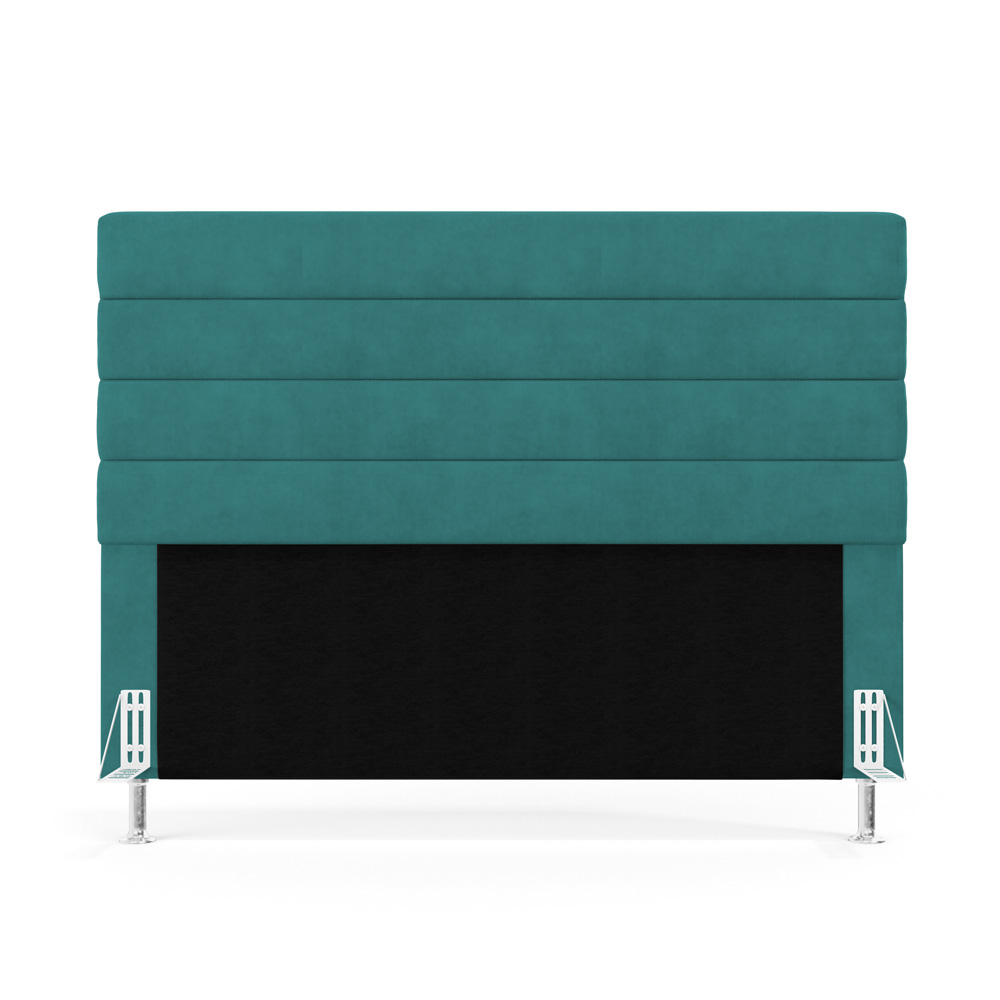 Cabeceira Atlas 140 para Cama de Casal Z-016 Sued Azul Turquesa Aradecor