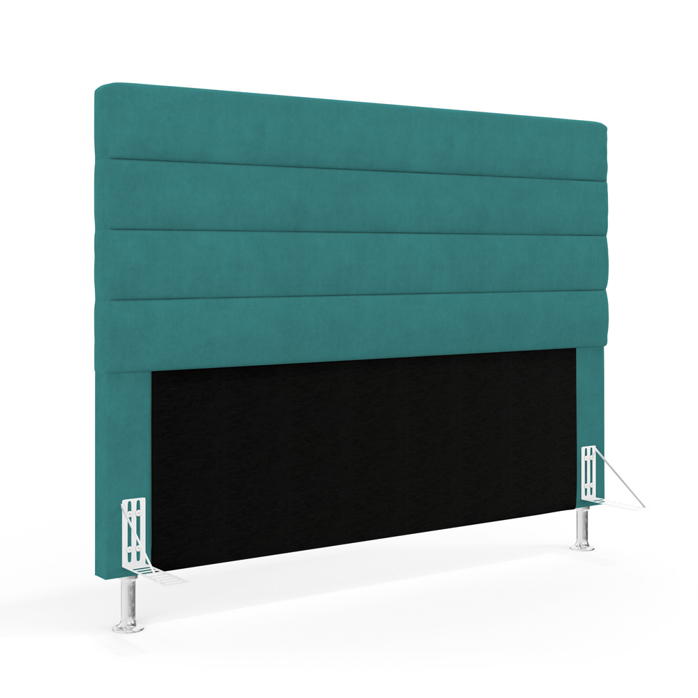 Cabeceira Atlas 140 para Cama de Casal Z-016 Sued Azul Turquesa Aradecor
