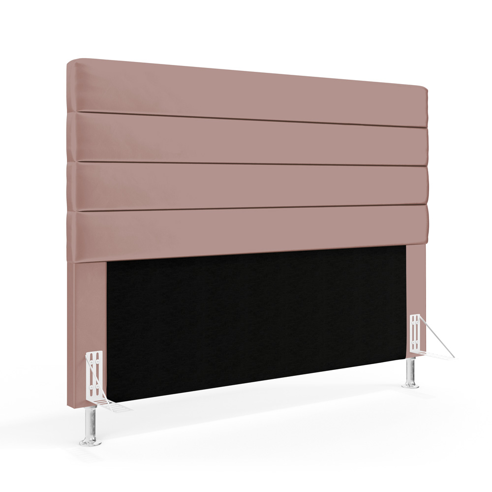 Cabeceira Atlas 160 para Cama Queen N-031 Veludo Rosê Claro Aradecor