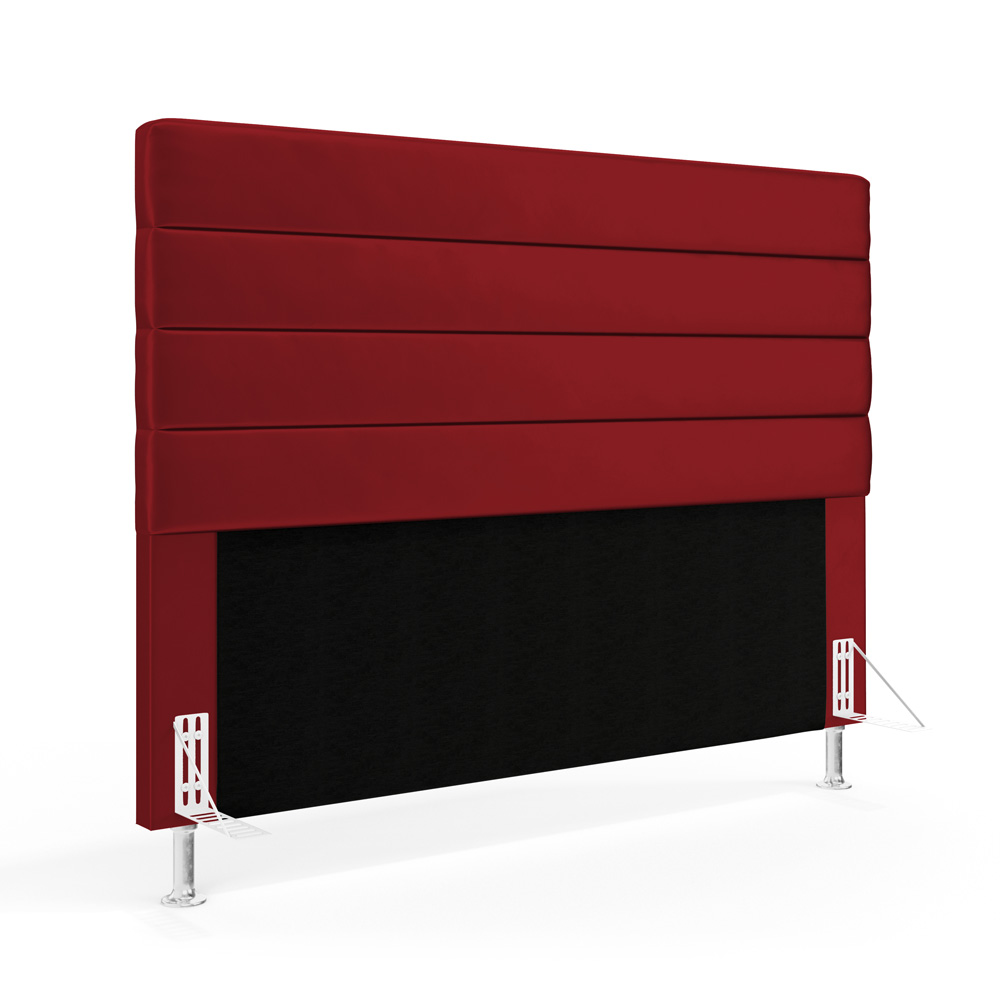 Cabeceira Atlas 160 para Cama Queen N-033 Veludo Vermelho Aradecor