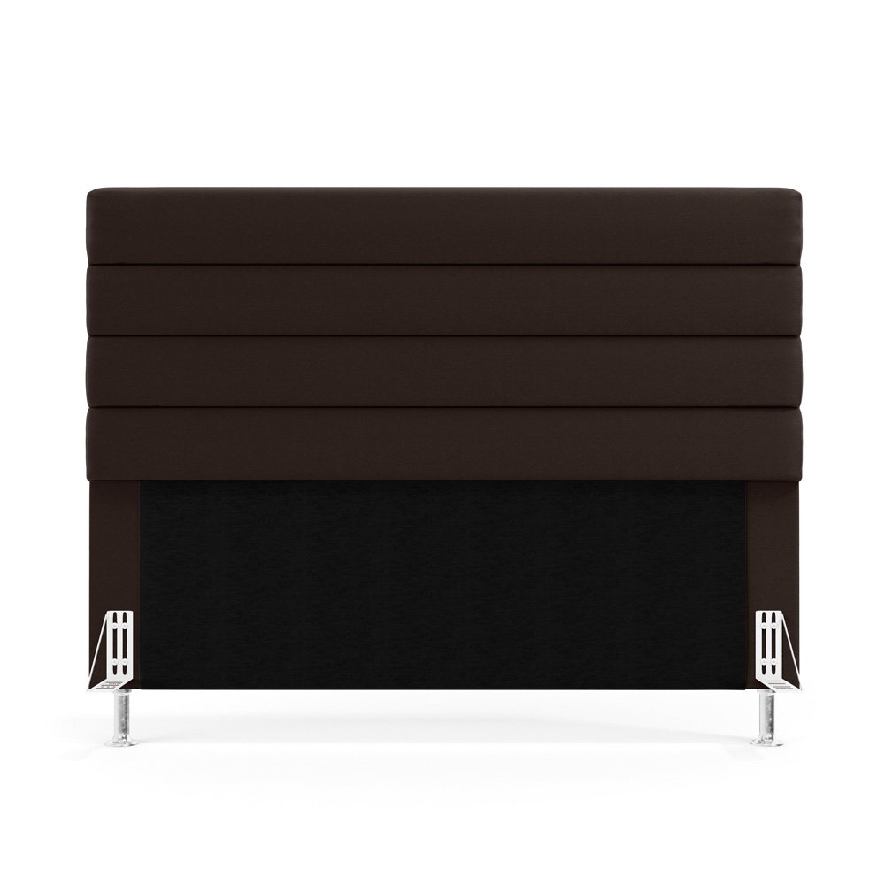 Cabeceira Atlas 195 para Cama King A-011 Couro Marrom Aradecor