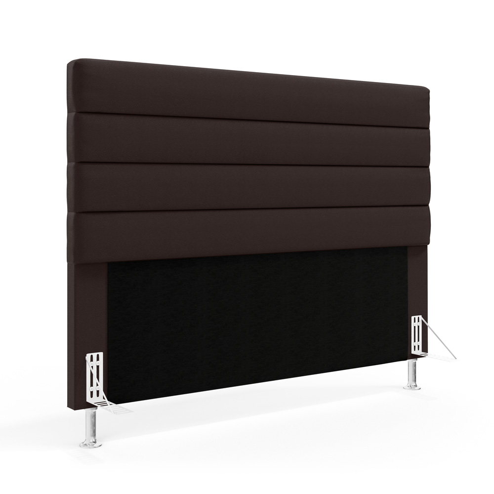 Cabeceira Atlas 195 para Cama King A-011 Couro Marrom Aradecor