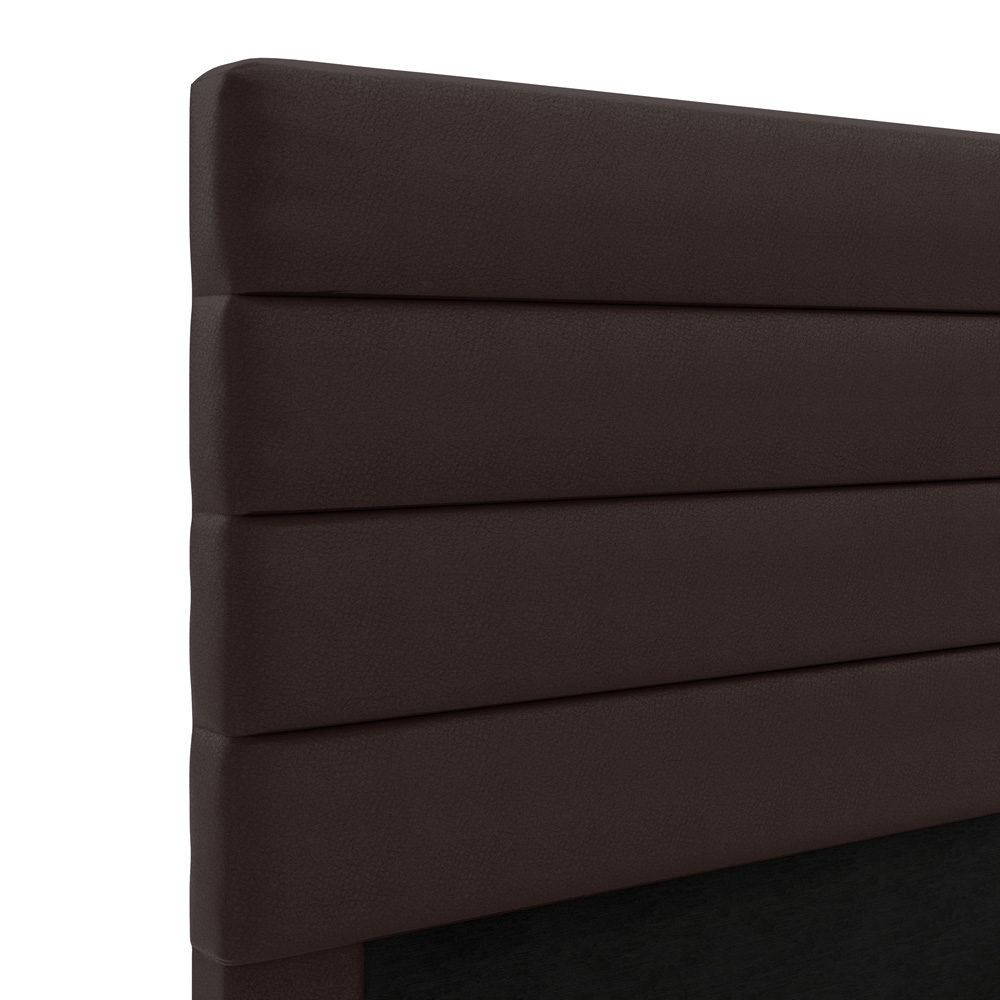 Cabeceira Atlas 195 para Cama King A-011 Couro Marrom Aradecor
