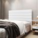 Cabeceira Atlas 195 para Cama King A-013 Couro Branco Aradecor