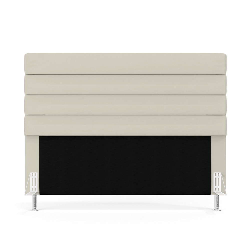 Cabeceira Atlas 195 para Cama King A-017 Couro Bege Aradecor