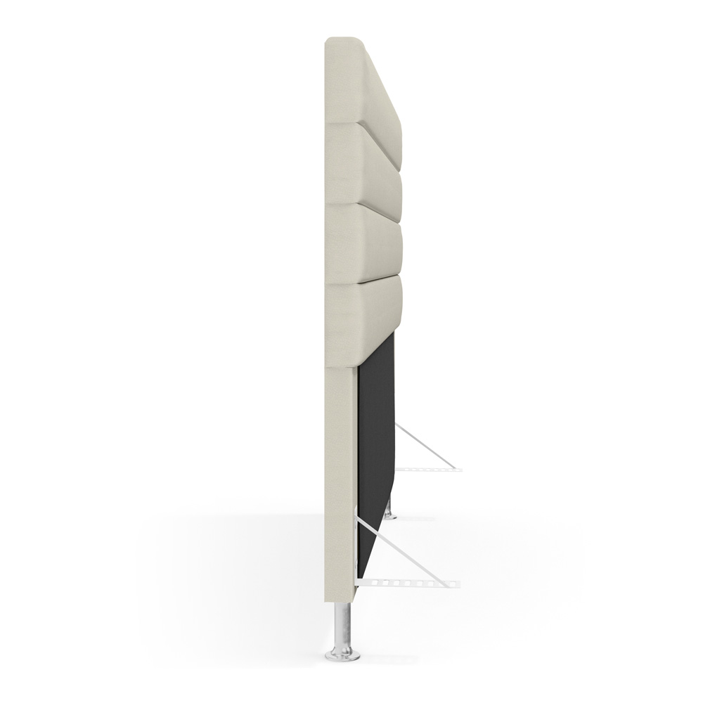 Cabeceira Atlas 195 para Cama King A-017 Couro Bege Aradecor