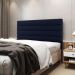 Cabeceira Atlas 195 para Cama King A-019 Couro Azul Aradecor
