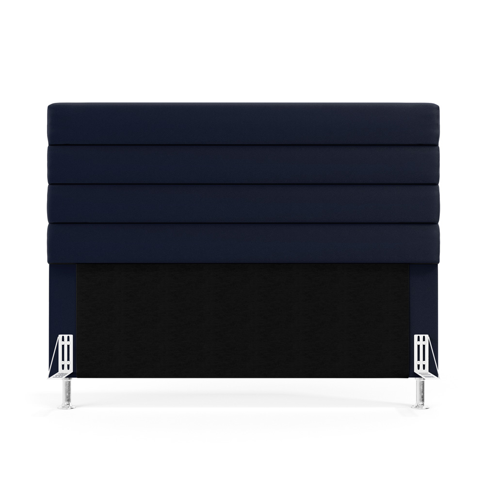 Cabeceira Atlas 195 para Cama King A-019 Couro Azul Aradecor