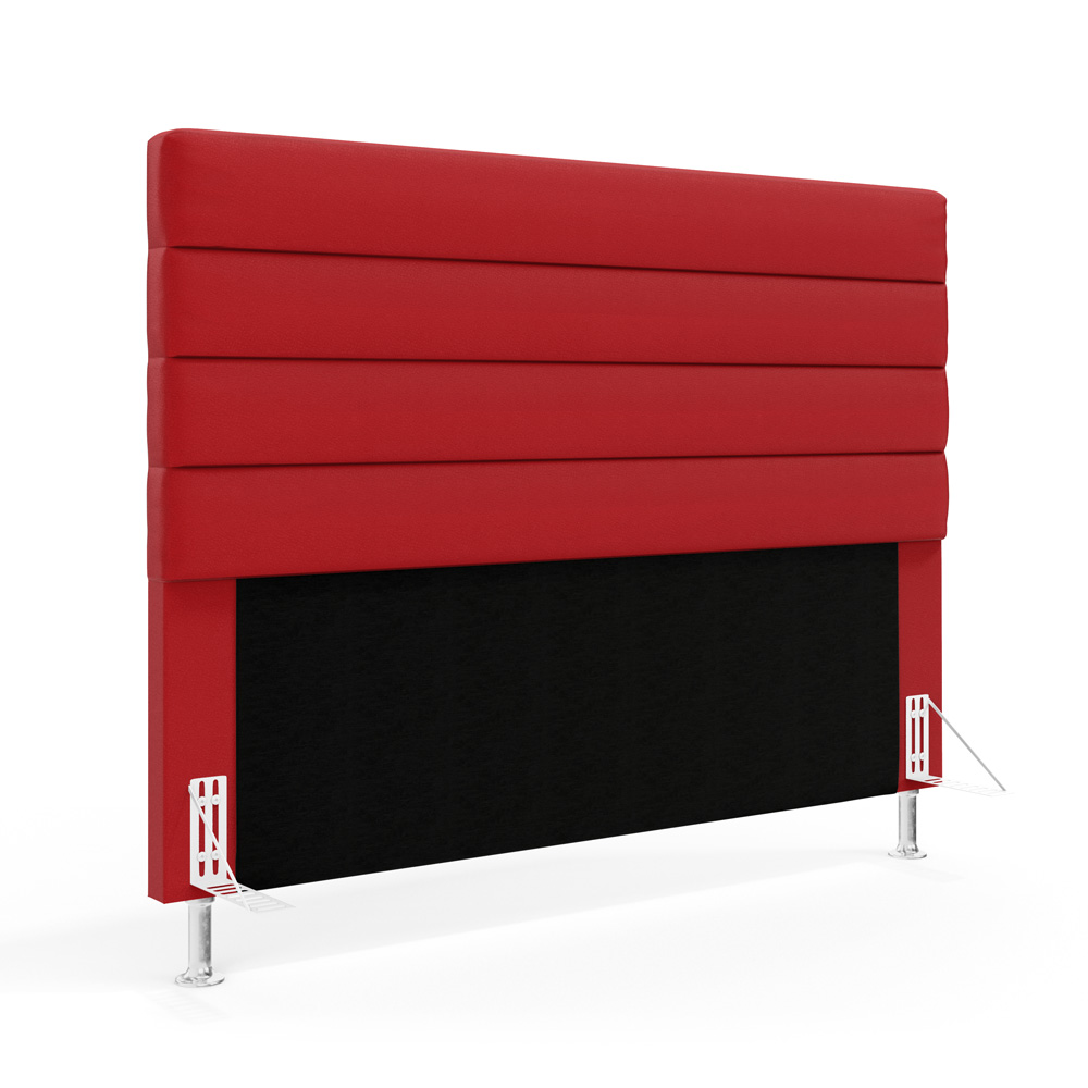 Cabeceira Atlas 195 para Cama King A-020 Couro Vermelho Aradecor