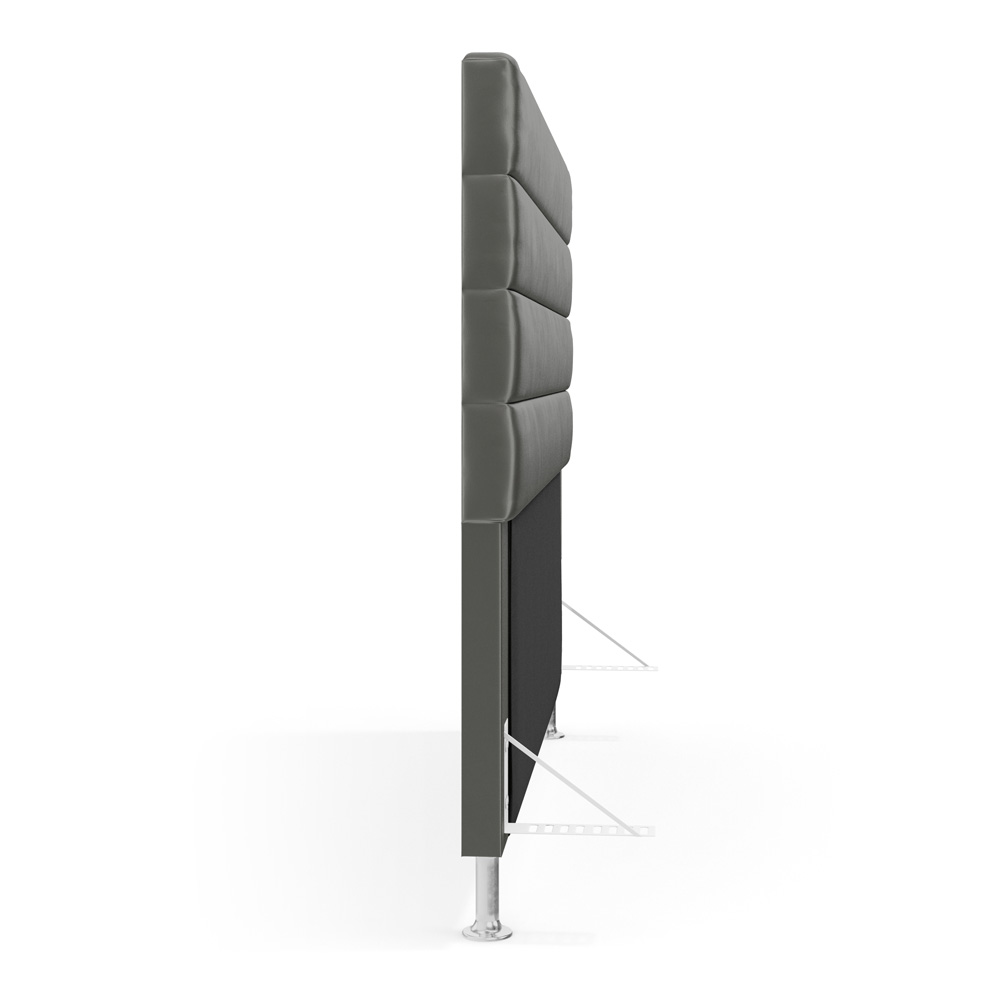 Cabeceira Atlas 195 para Cama King N-023 Veludo Cinza Claro Aradecor