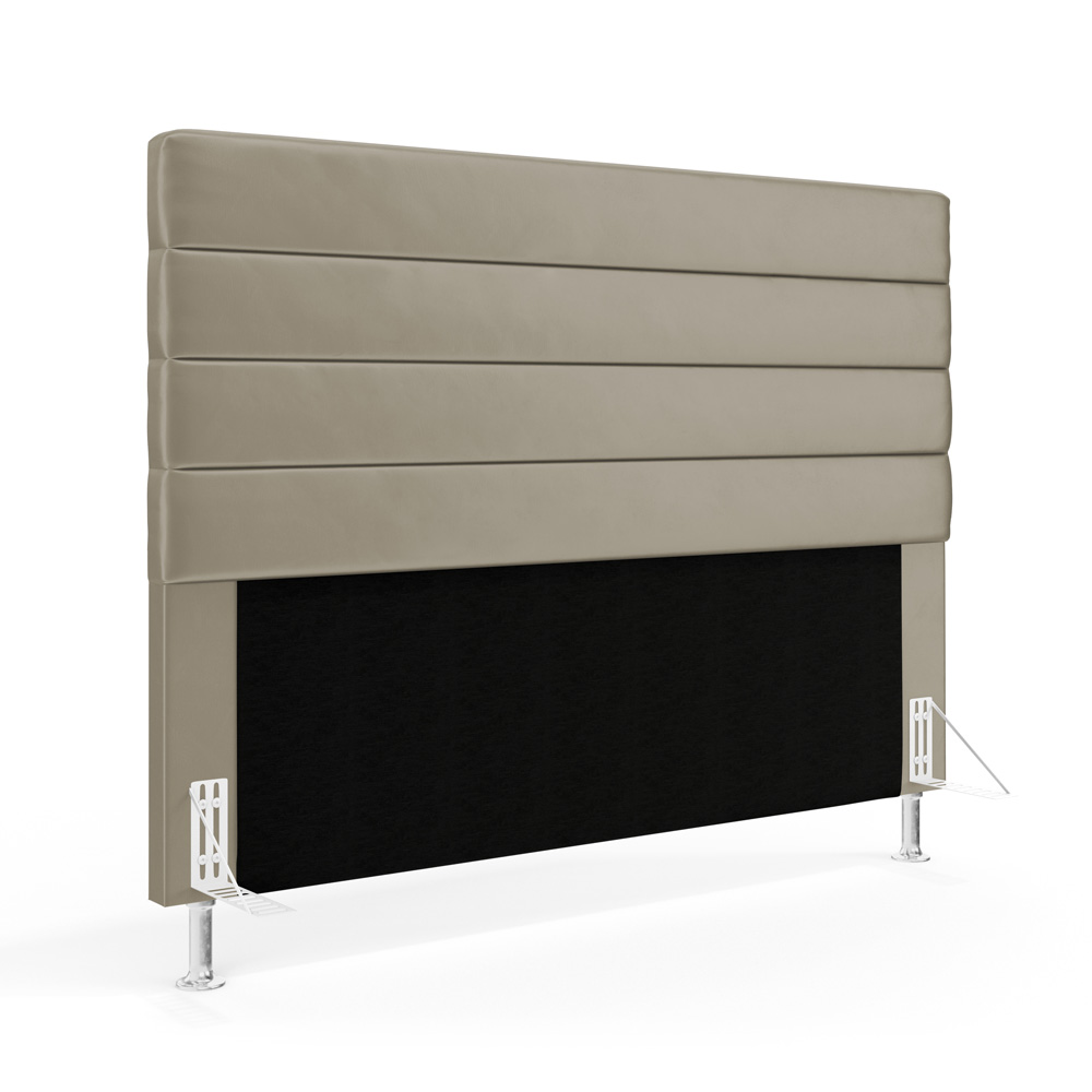Cabeceira Atlas 195 para Cama King N-030 Veludo Bege Aradecor