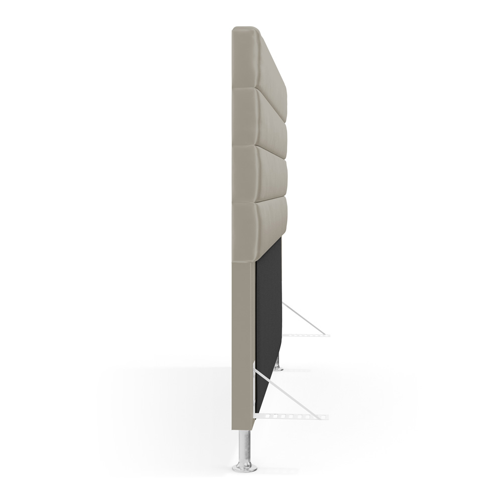 Cabeceira Atlas 195 para Cama King N-030 Veludo Bege Aradecor
