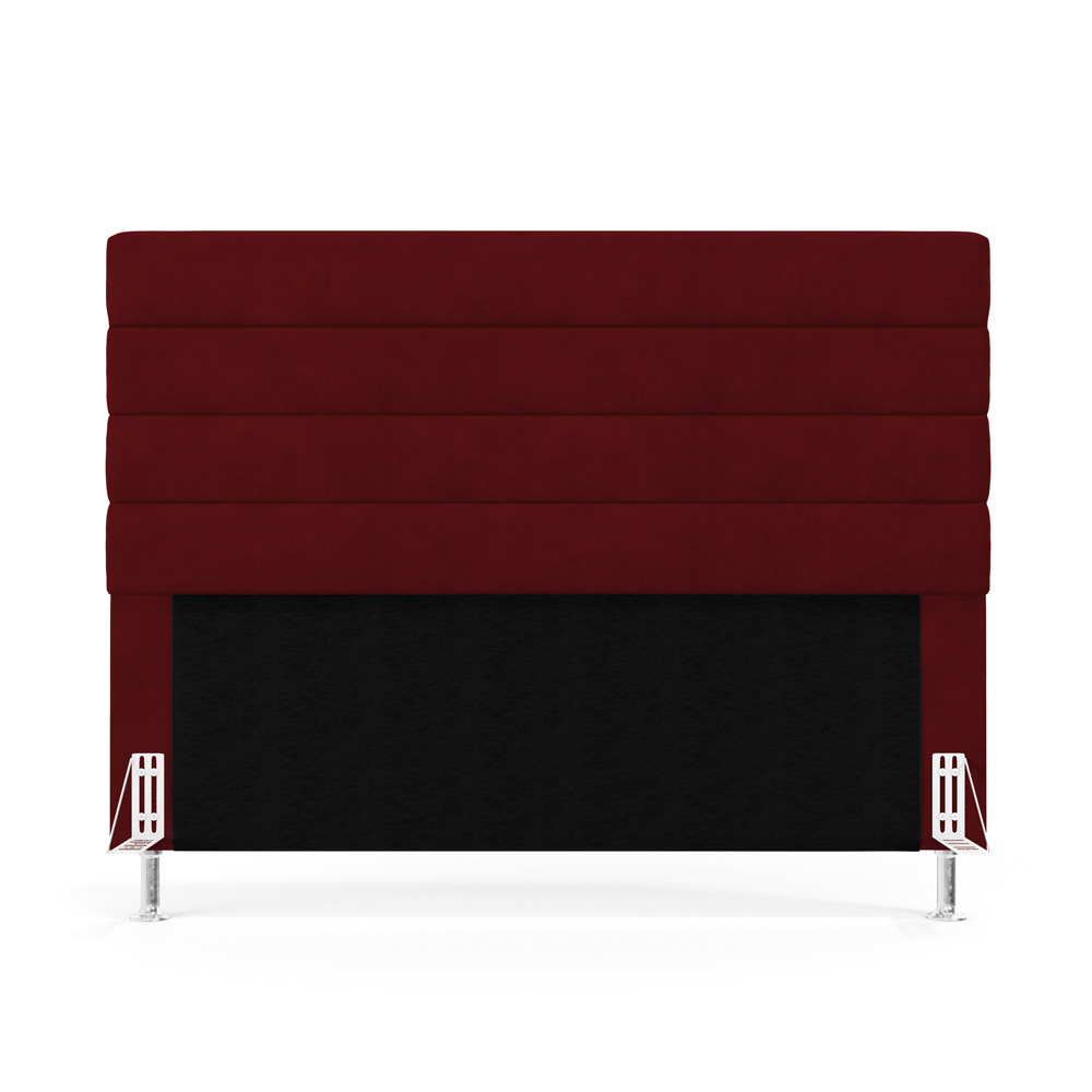 Cabeceira Atlas 195 para Cama King Z-001 Sued Vermelho Aradecor