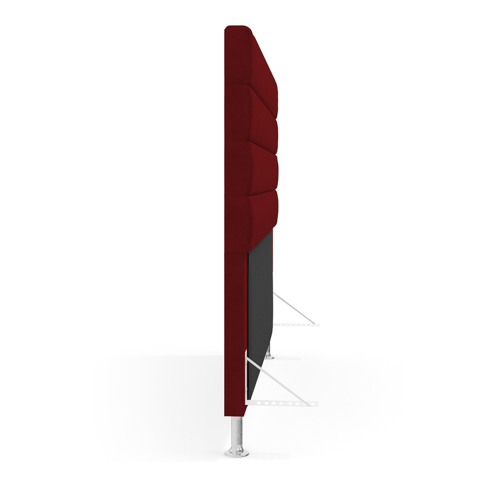Cabeceira Atlas 195 para Cama King Z-001 Sued Vermelho Aradecor
