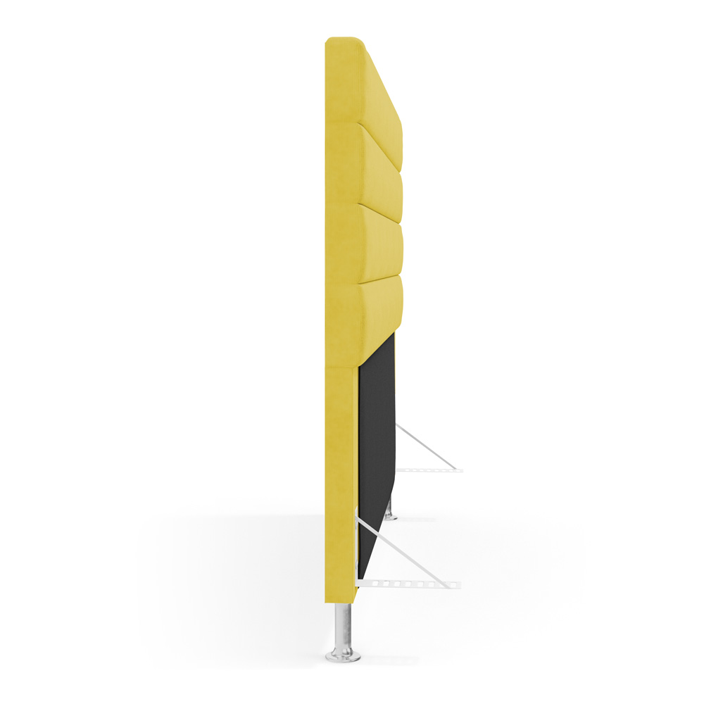 Cabeceira Atlas 195 para Cama King Z-004 Sued Amarelo Aradecor