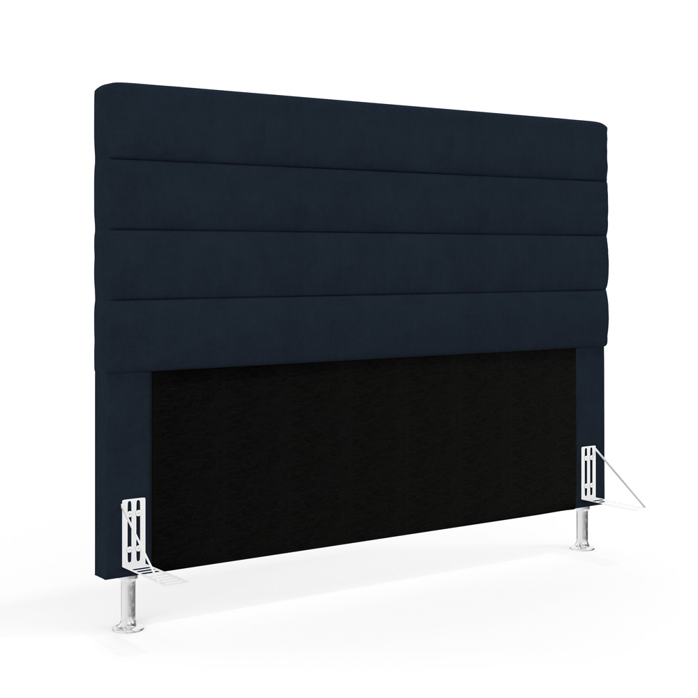 Cabeceira Atlas 195 para Cama King Z-007 Sued Azul Marinho Aradecor