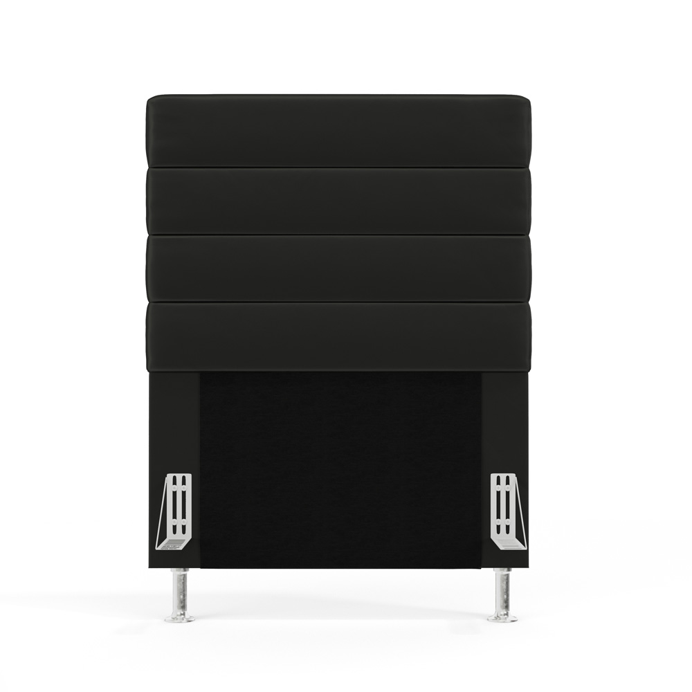 Cabeceira Atlas 90 para Cama de Solteiro N-022 Veludo Chumbo Aradecor