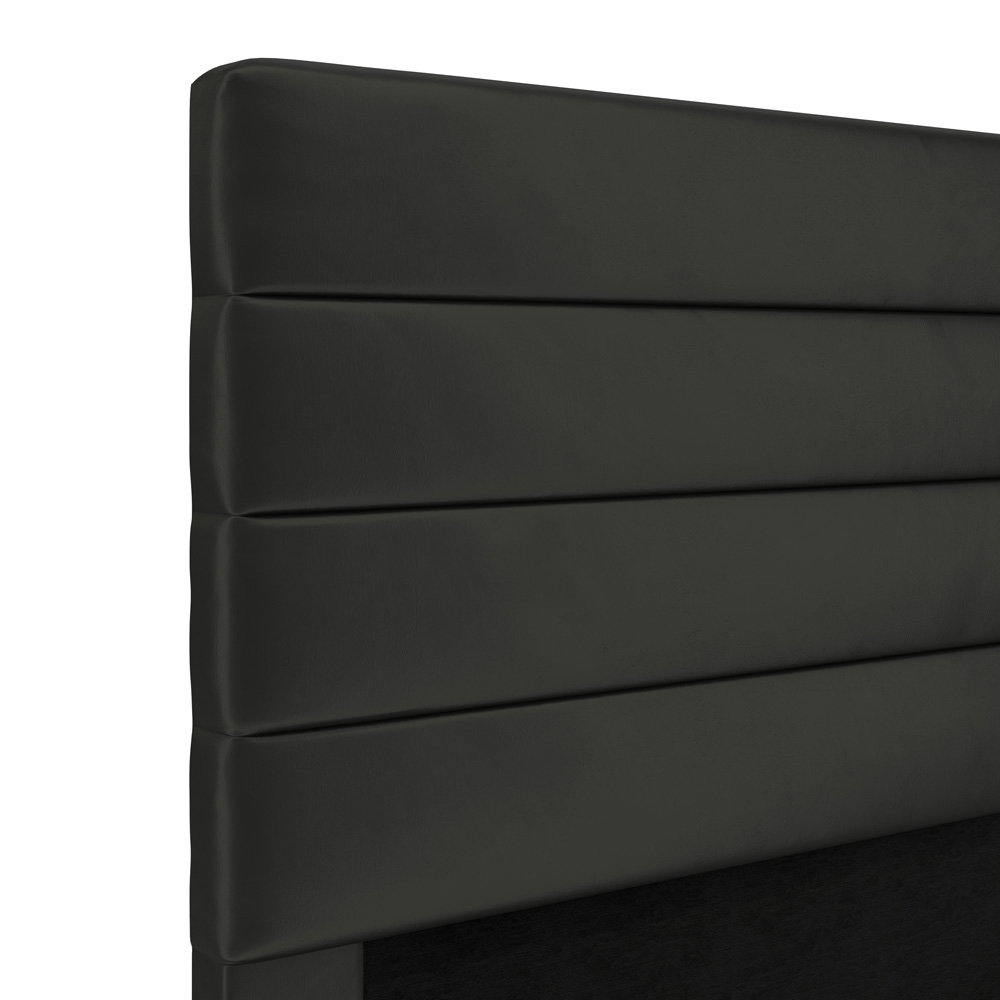 Cabeceira Atlas 90 para Cama de Solteiro N-022 Veludo Chumbo Aradecor